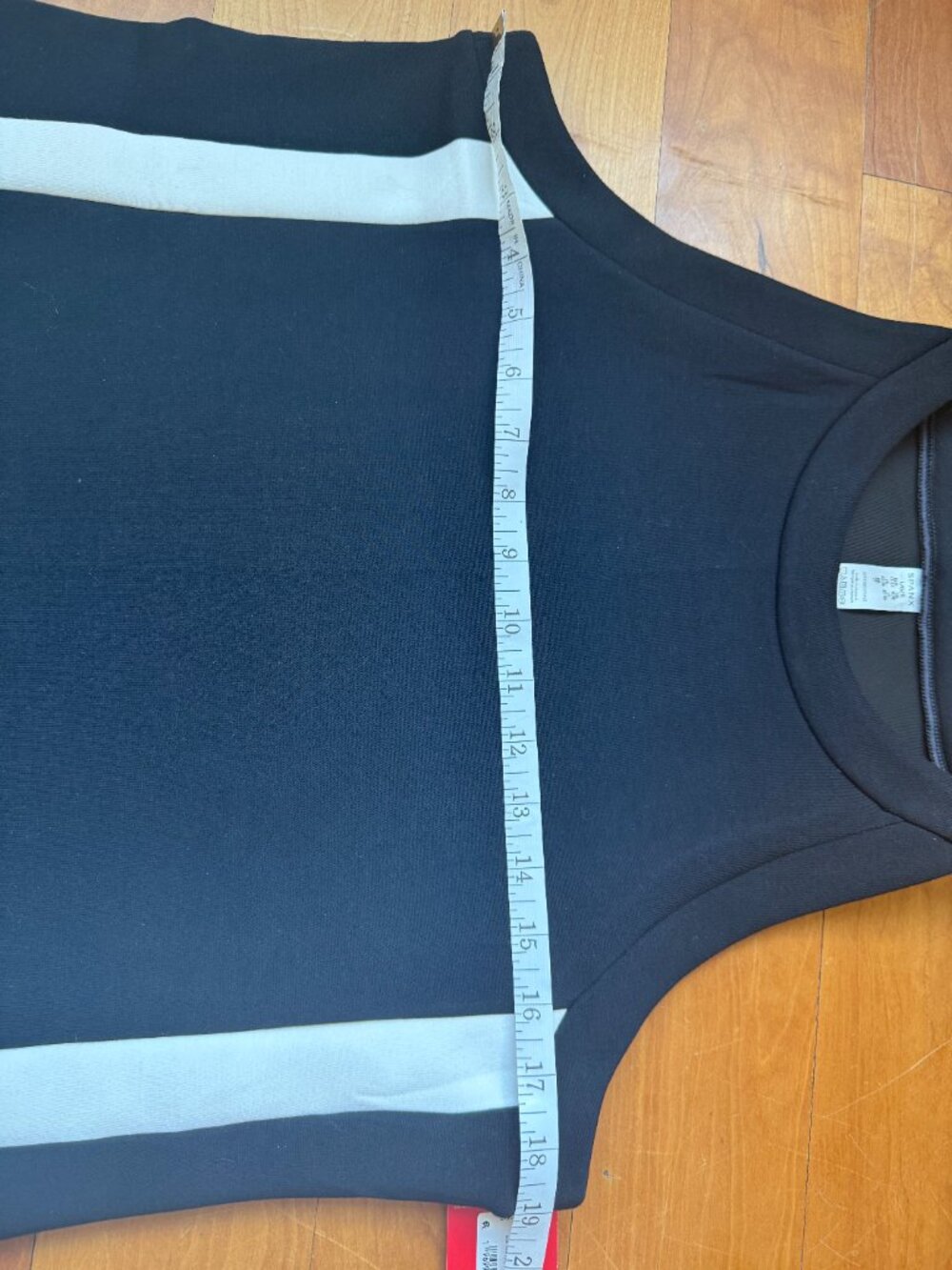 NWT Spanx AirEssentials Side Strip Tank Midi Dress - Very Black Sz. L - Picture 5 of 8